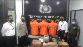 Ditreskrimsus Polda Jambi Dan Polres Muaro Jambi Kembali Ringkus 3 Pelaku Illegal Loging